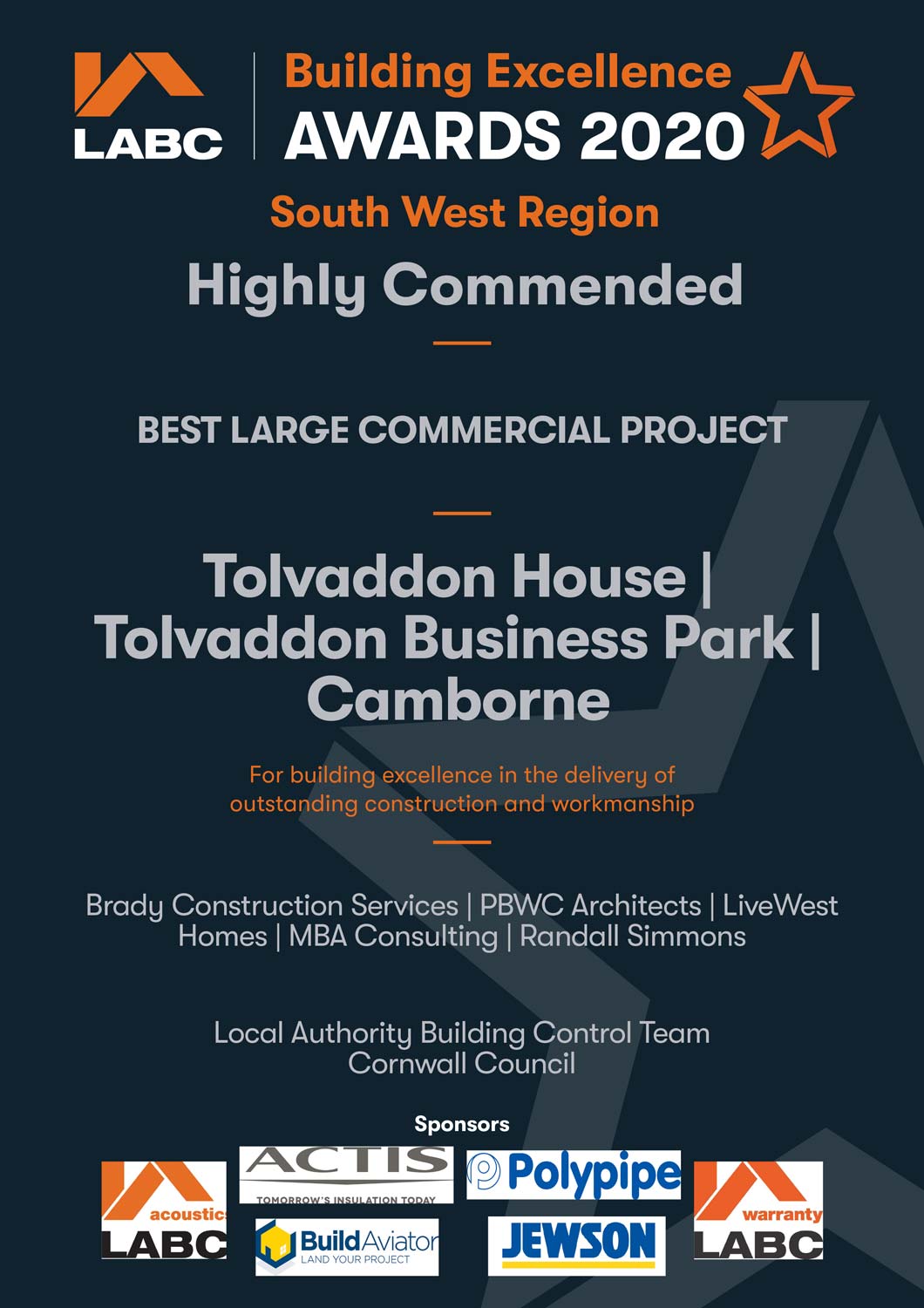 LABC Building Excellence Awards from 2020